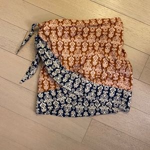 Zara Printed Wrap Skirt